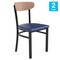 Flash Furniture Blue Vinyl Dining Chairs - Natural Wood Backs, 2PK 2-XU-DG6V5BLV-NAT-GG - alternate 2
